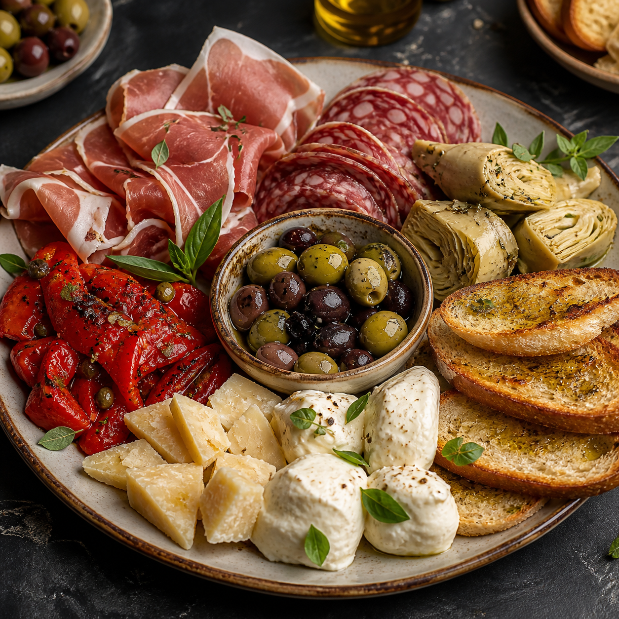 Italian antipasto platter